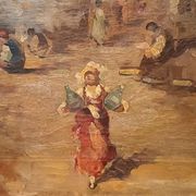 Oil painting on canvas by Salvatore Balsamo (Naples 1894-1922)