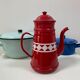 Old enamelled coffee maker from the 60s