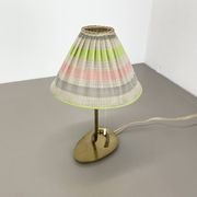 Lampe de table de 32 cm en laiton et tissu de style Kalmar, Autriche, années 1960