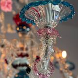 Rezzonico Venetian Chandelier in Multicolored Venetian Glass, 6 Light Arms