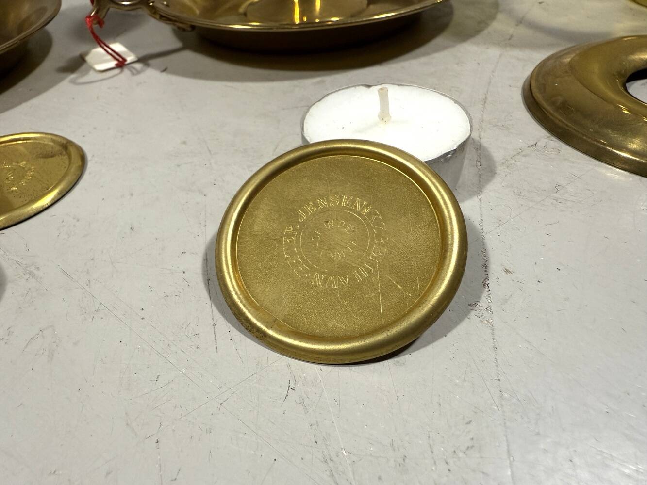 Peter Jensen Copenhagen brass candle holders Denmark 1960’s