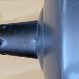 Pair of suspensions industrial lamp workshop lampshade in black enamelled metal