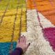 Multicoloured handmade wool Berber rug – 162 × 257 cm