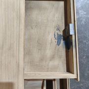Desk in solid elm with natural airbrushing