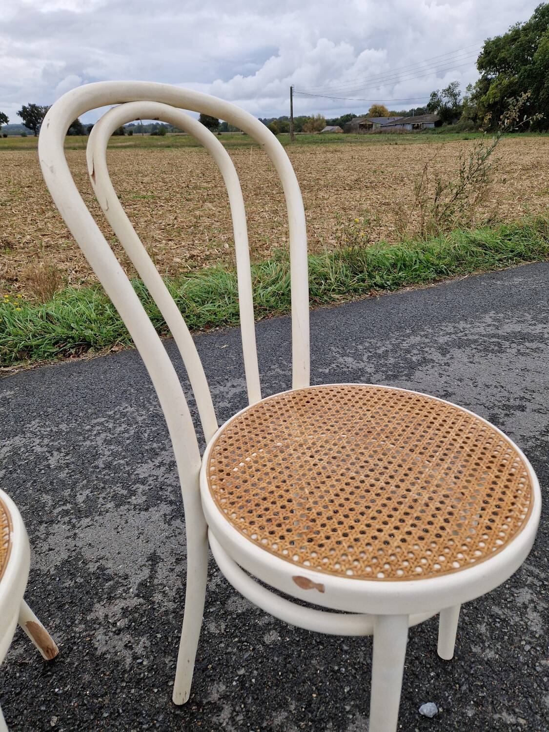 Set of 3 vintage bistro chairs