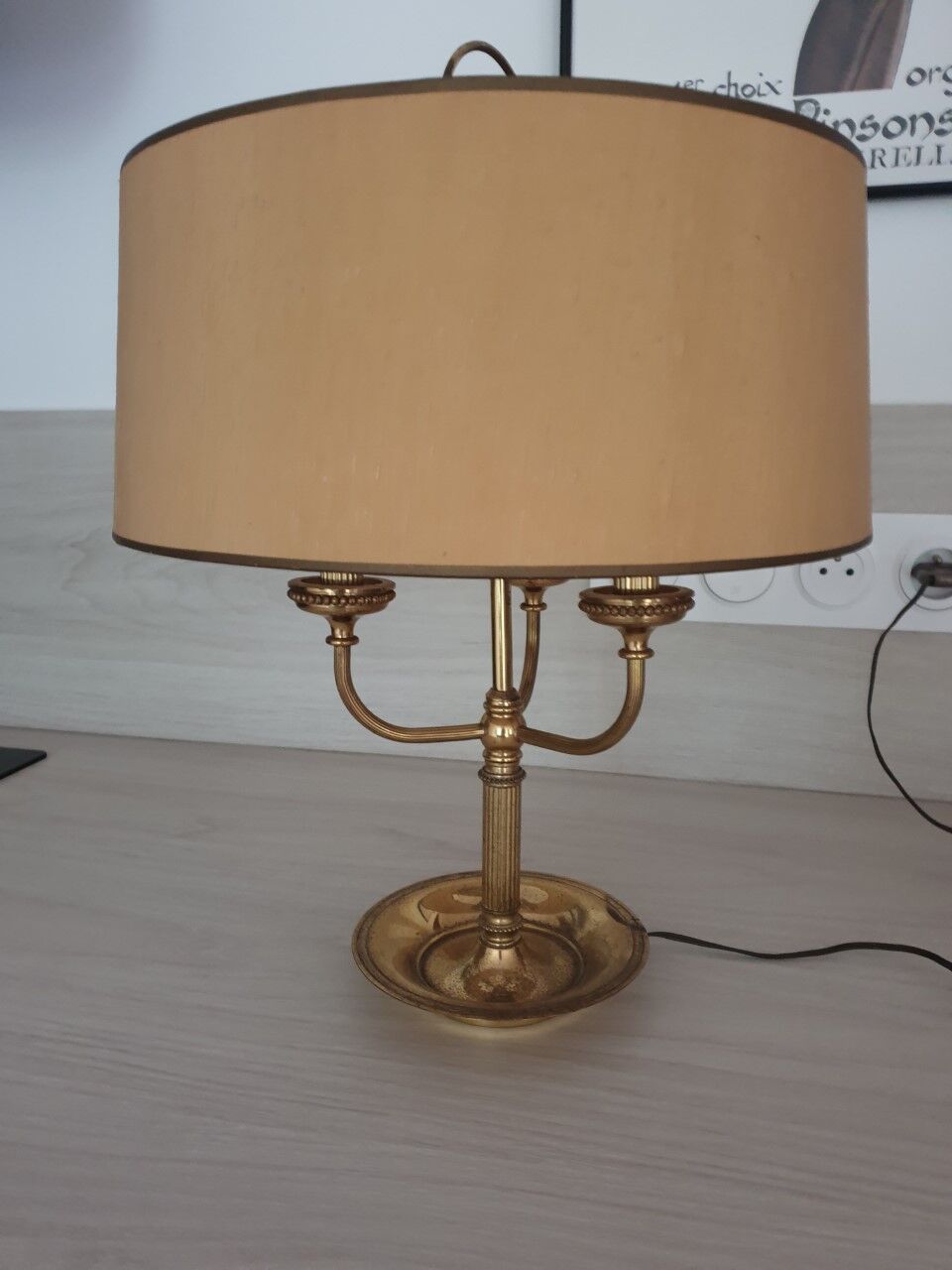 Old hot water bottle lamp