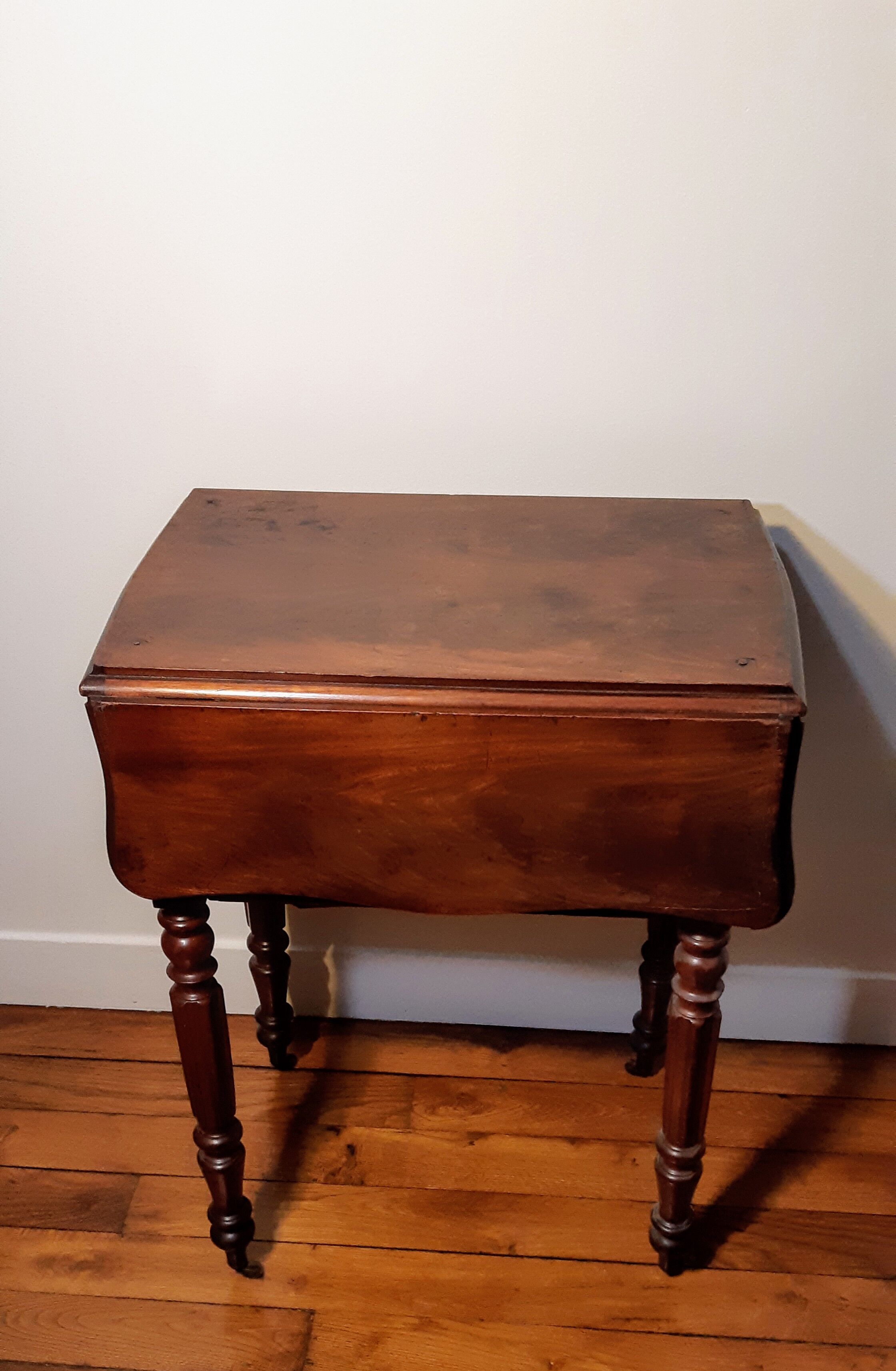Small mahogany shuttered table