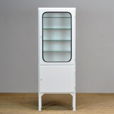 Vintage Iron And Glass Medical Cabinet, 1970s