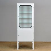 Vintage Iron And Glass Medical Cabinet, 1970s