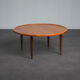 Table basse ronde en teck moderne scandinave, Danemark, années 1960