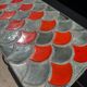 Ceramic coffee table with scales from the 1950s.