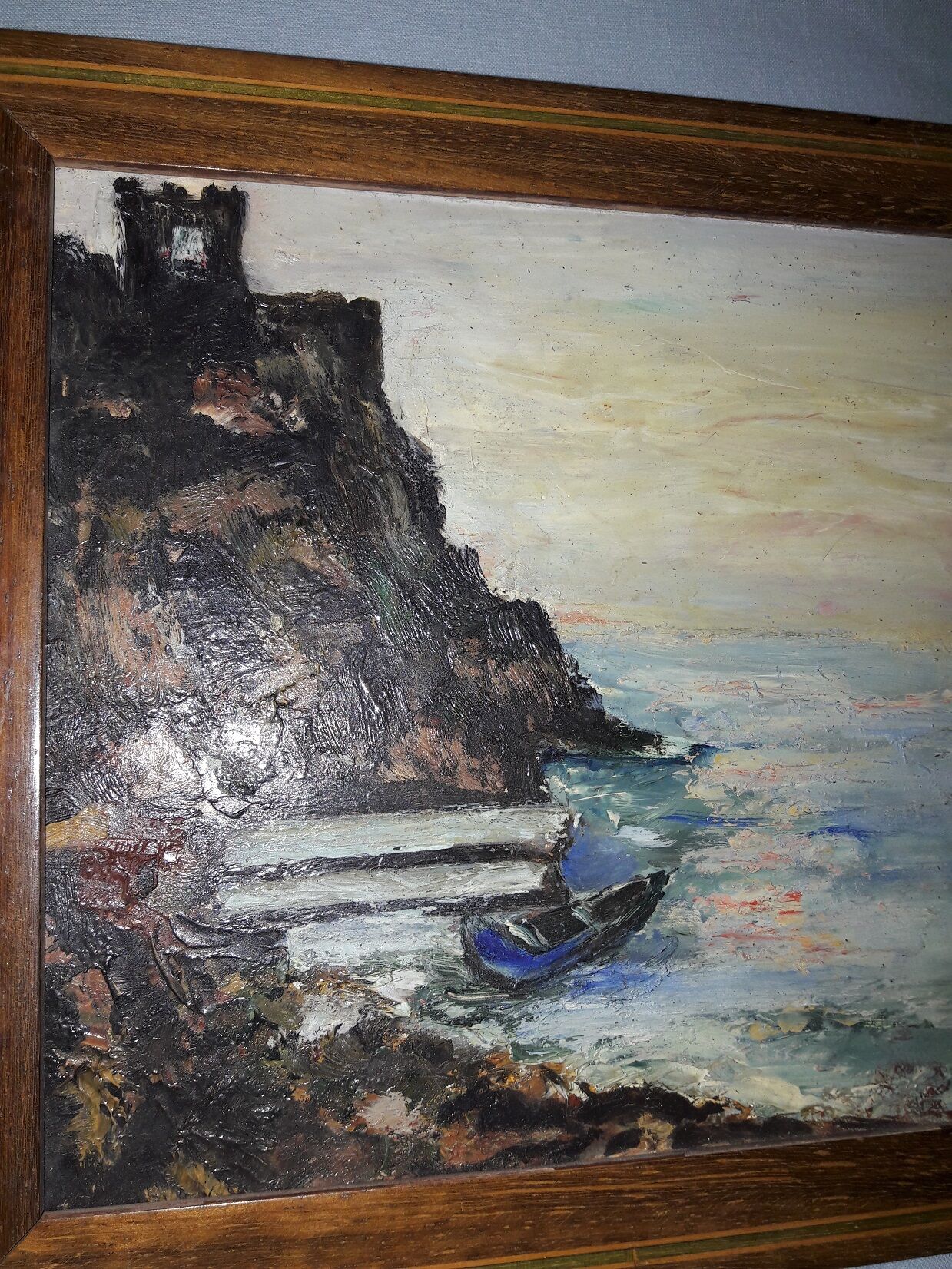 Signed marine painting