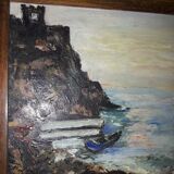 Signed marine painting