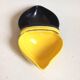 Double two-tone ramekins black yellow 50s