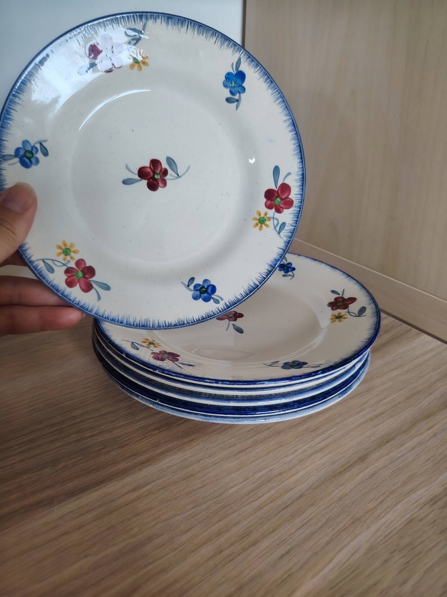 6 dessert plates Mary-Lou Digoin Sarreguemines