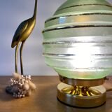 Psoer globe lamp vintage art deco