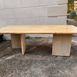 70s travertine coffee table