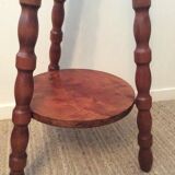 Scandinavian plant holder in solid wood turned from the 60s and 70s