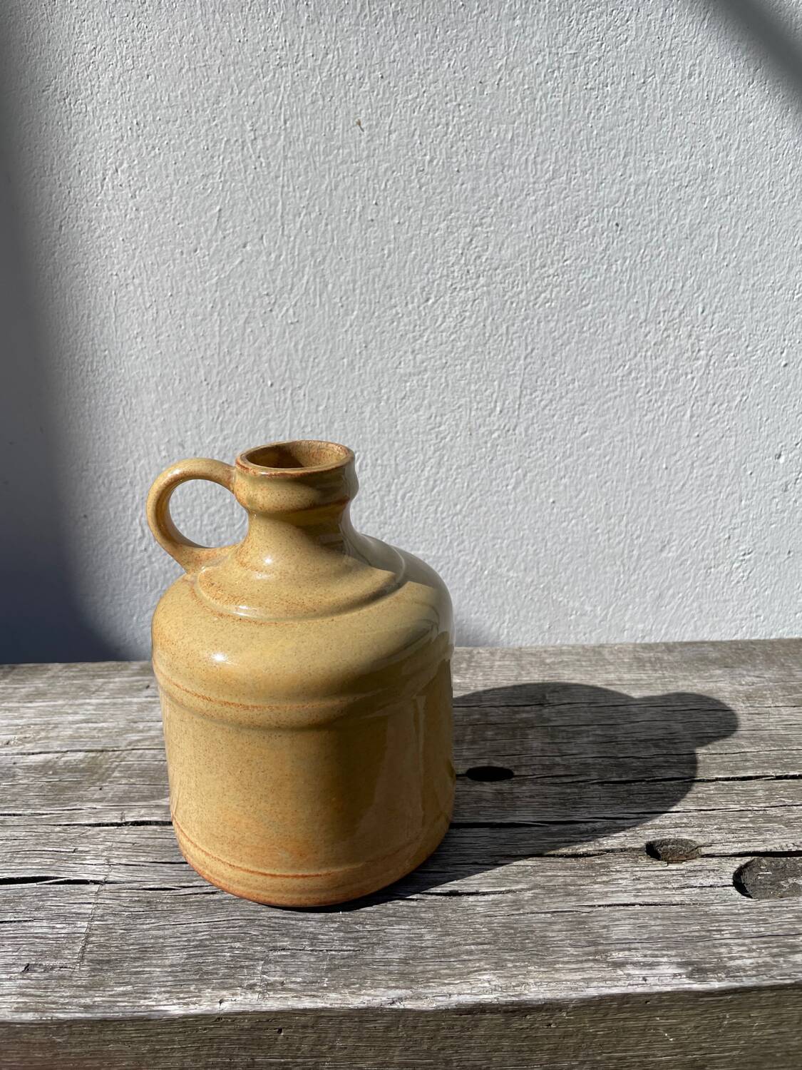 Antique glazed terracotta jug vase