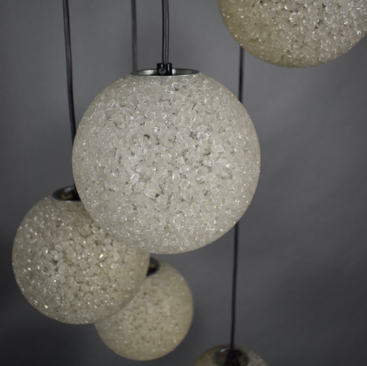 Vintage five-globe ceiling lamp 1960