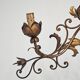 Extra-large wall light with 7 arms, gold metal, acanthus leaf pattern, Palladio.