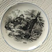 Complete set of 12 plates Digoin Sarreguemines – The 12 months (1900-1920)