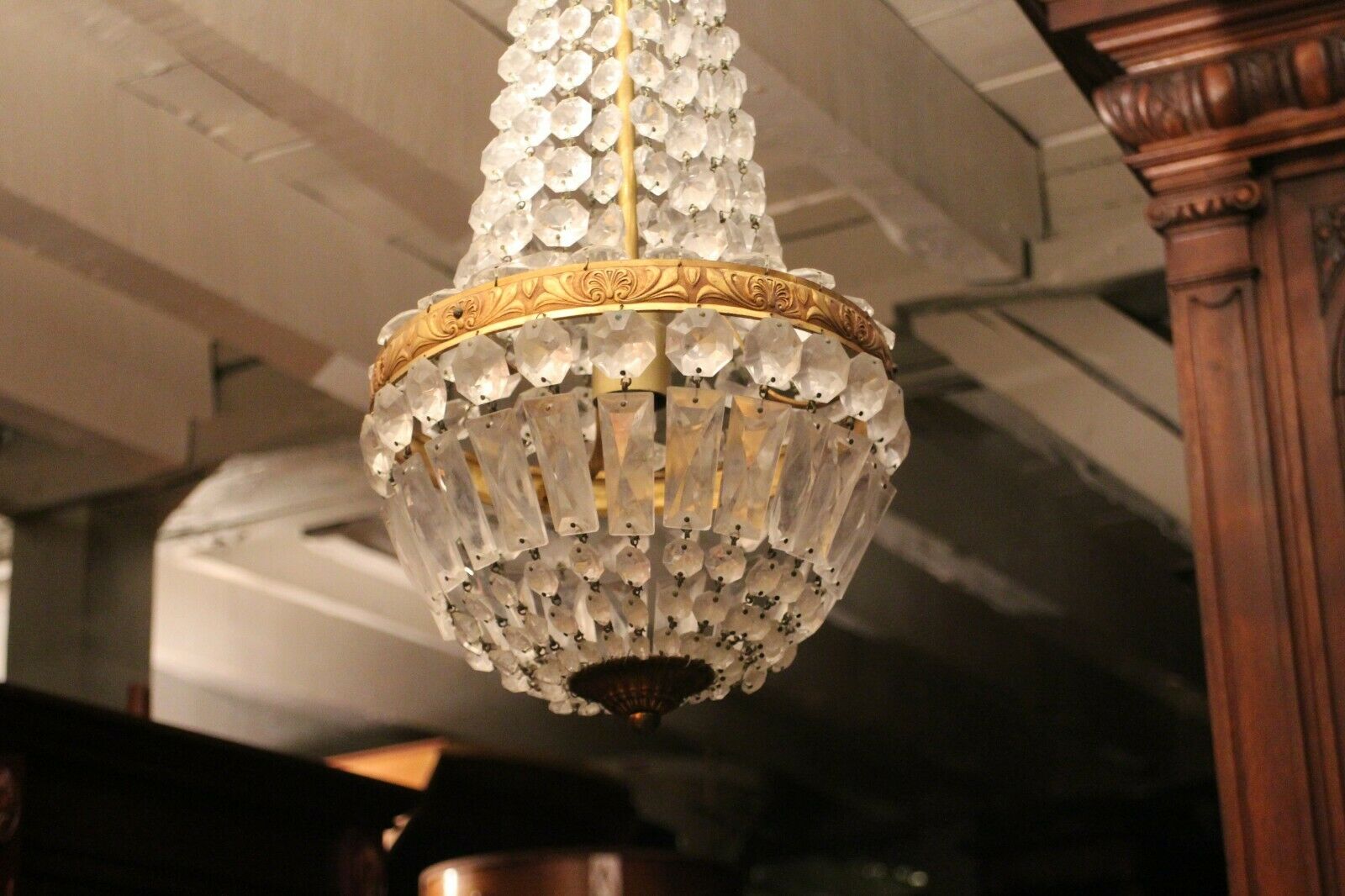 Balloon chandelier bronze frame and crystal grapevines Transition style