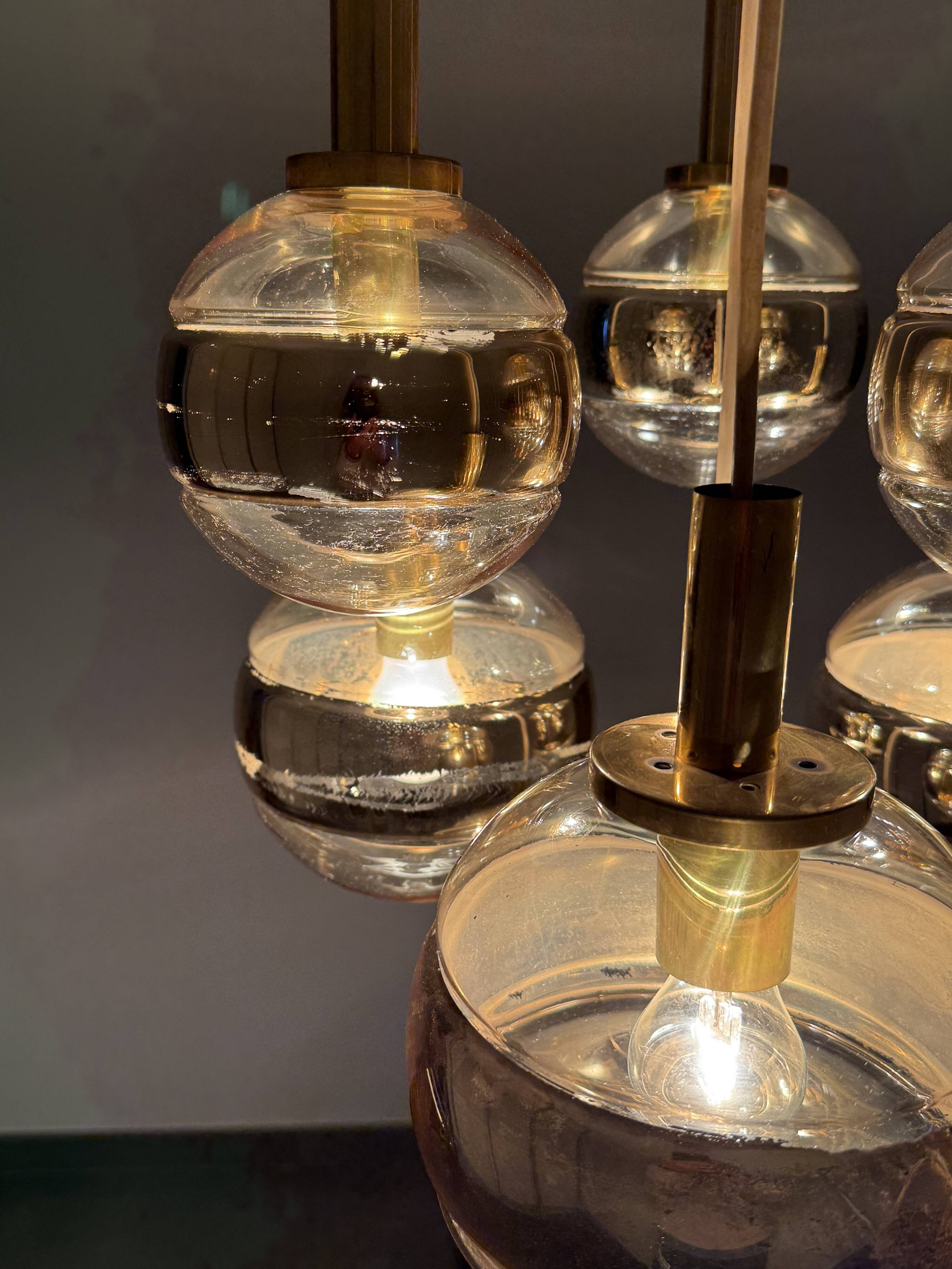 Suspensions 7 Globes Piell & Putzler 1970s