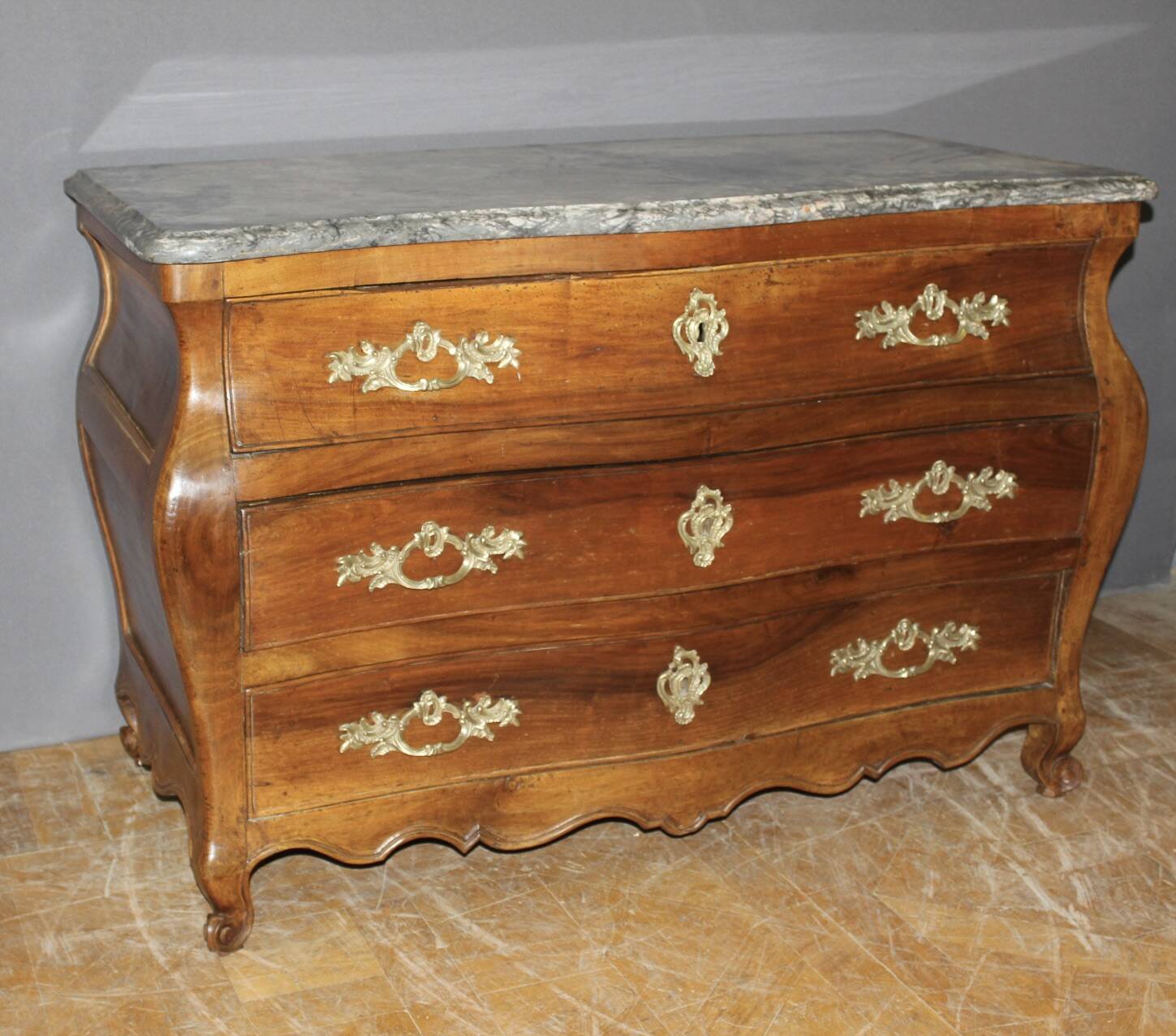 Eighteenth-century walnut tomb commode.
