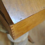 Vintage lined interior wooden long box