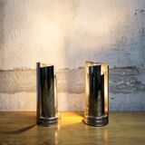 Lampes de table en aluminium modèle 447 de Selenova, Italie, années 1970