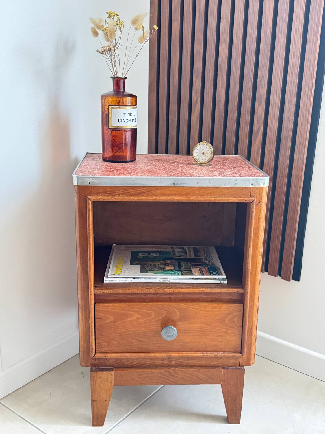 Antique vintage bedside table