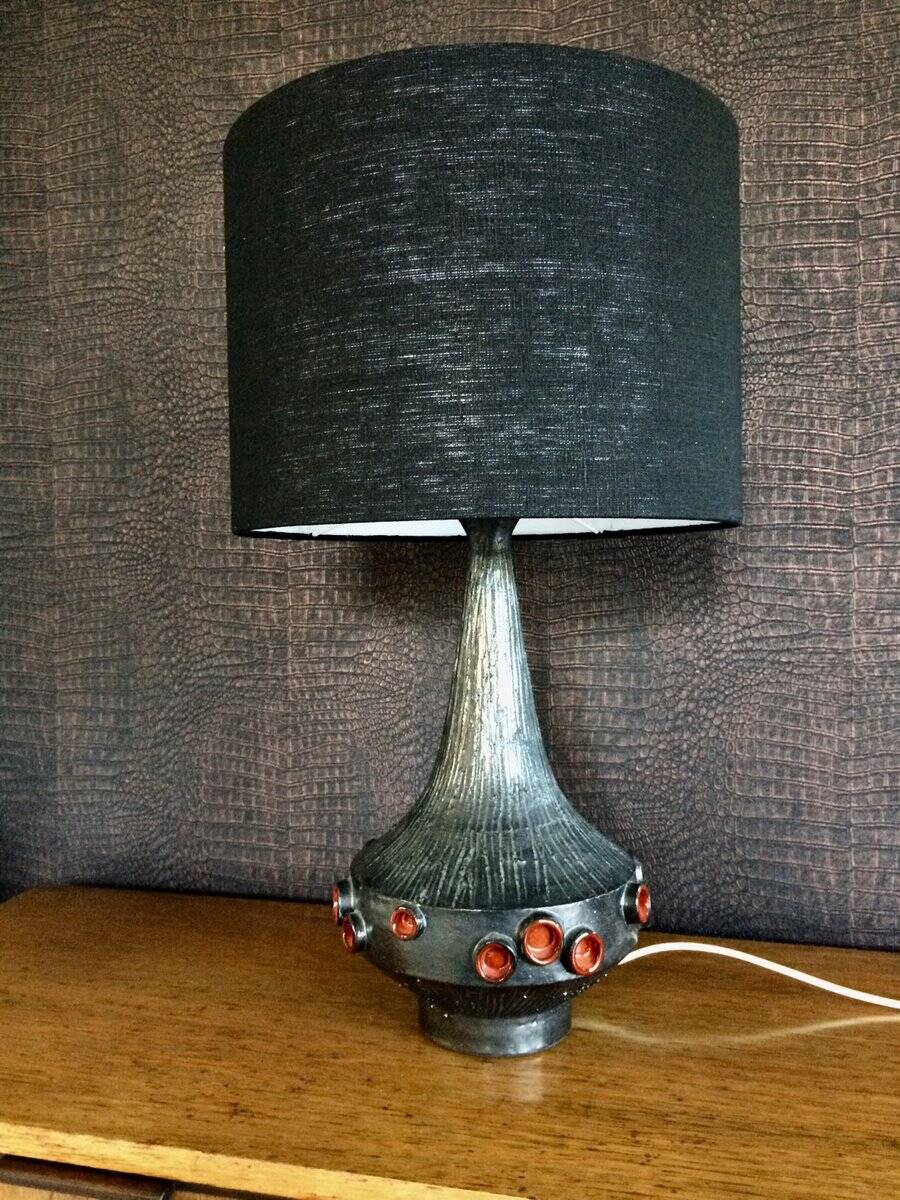 Belgian Art Pottery Table Lamp by Rogier Vandeweghe for Perignem, 1960s
