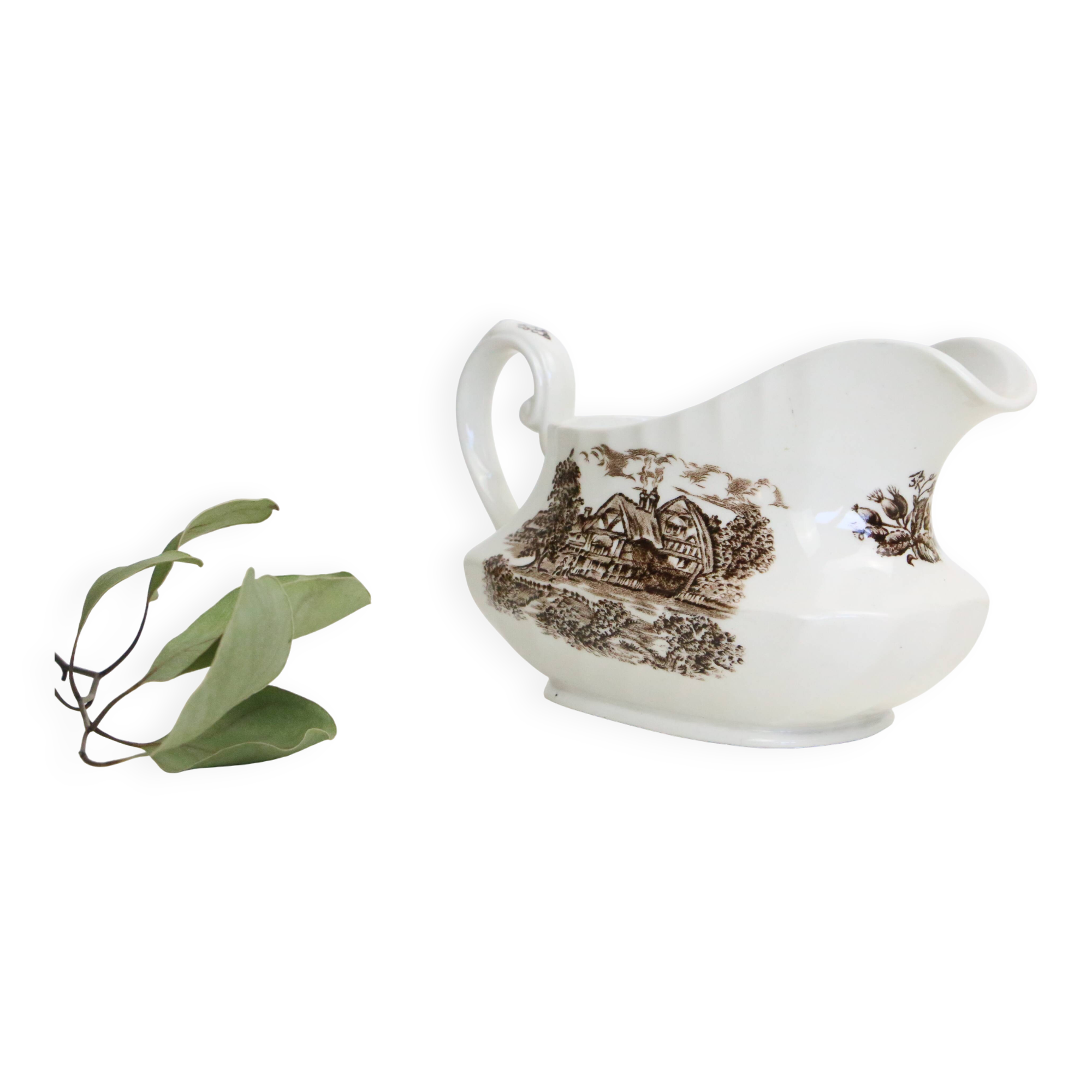 English sauceboat, Ridgway, Hayride model, vintage