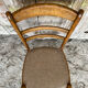 Set of 3 Antique BAUMANN Chairs Wood + Vintage Fabric Cushion Seat