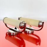 Functionalist set of bedside table lamps, Czechoslovakia