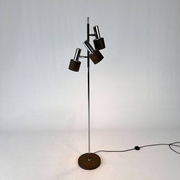 Lampadaire Wilko/Solken Leuchten avec lampes orientables, 1970s