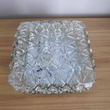 70s glass ceiling light