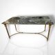 Table basse en bronze et marbre, XXe