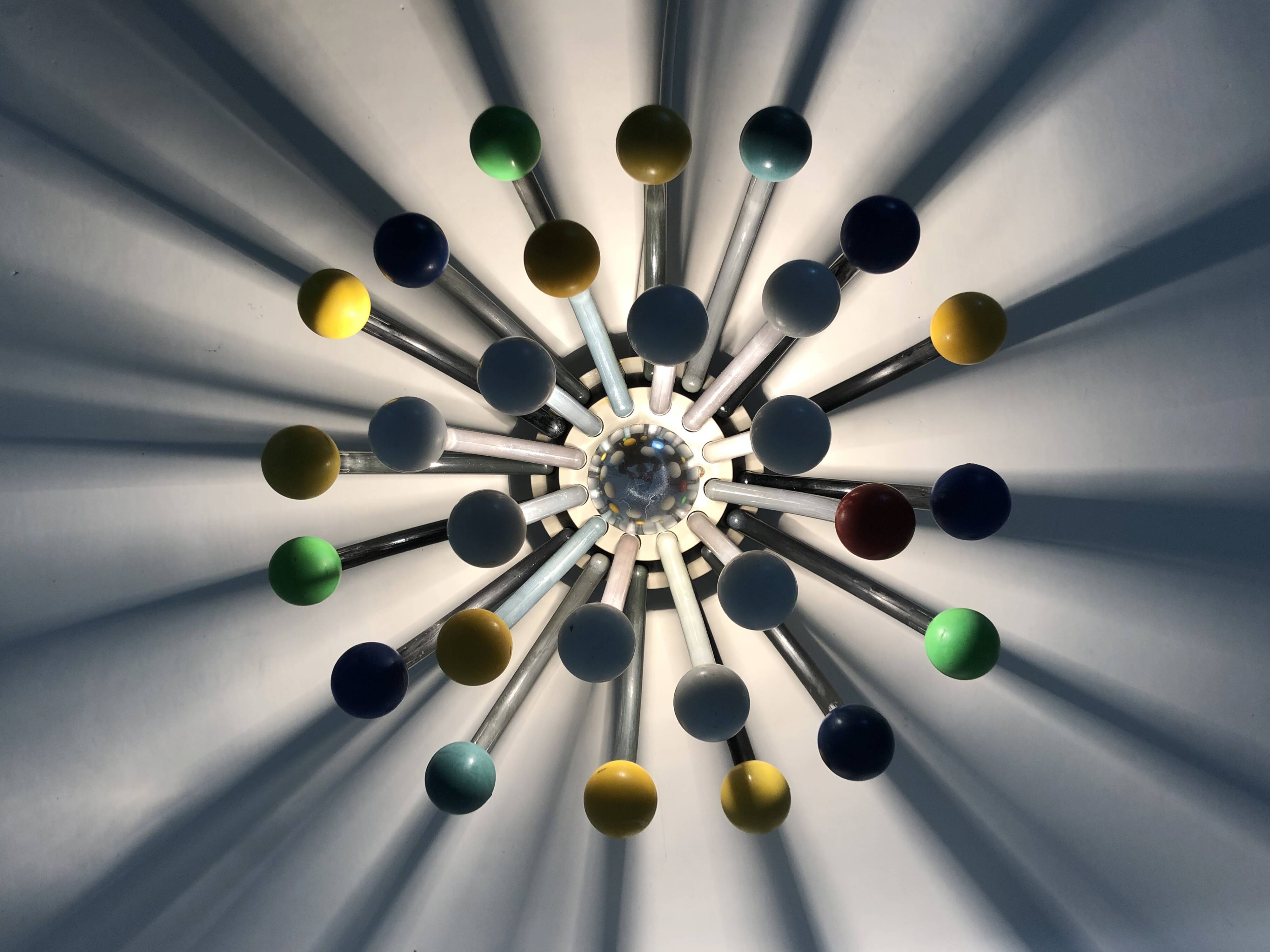 Vintage Pistillino wall lamp in silver plastic by studio Tetrarch for Valenti, Italy