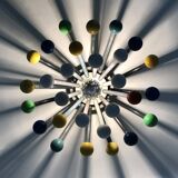 Vintage Pistillino wall lamp in silver plastic by studio Tetrarch for Valenti, Italy