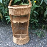 Wicker bottle door
