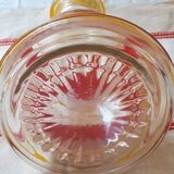 Vintage decanter with colorful stripes