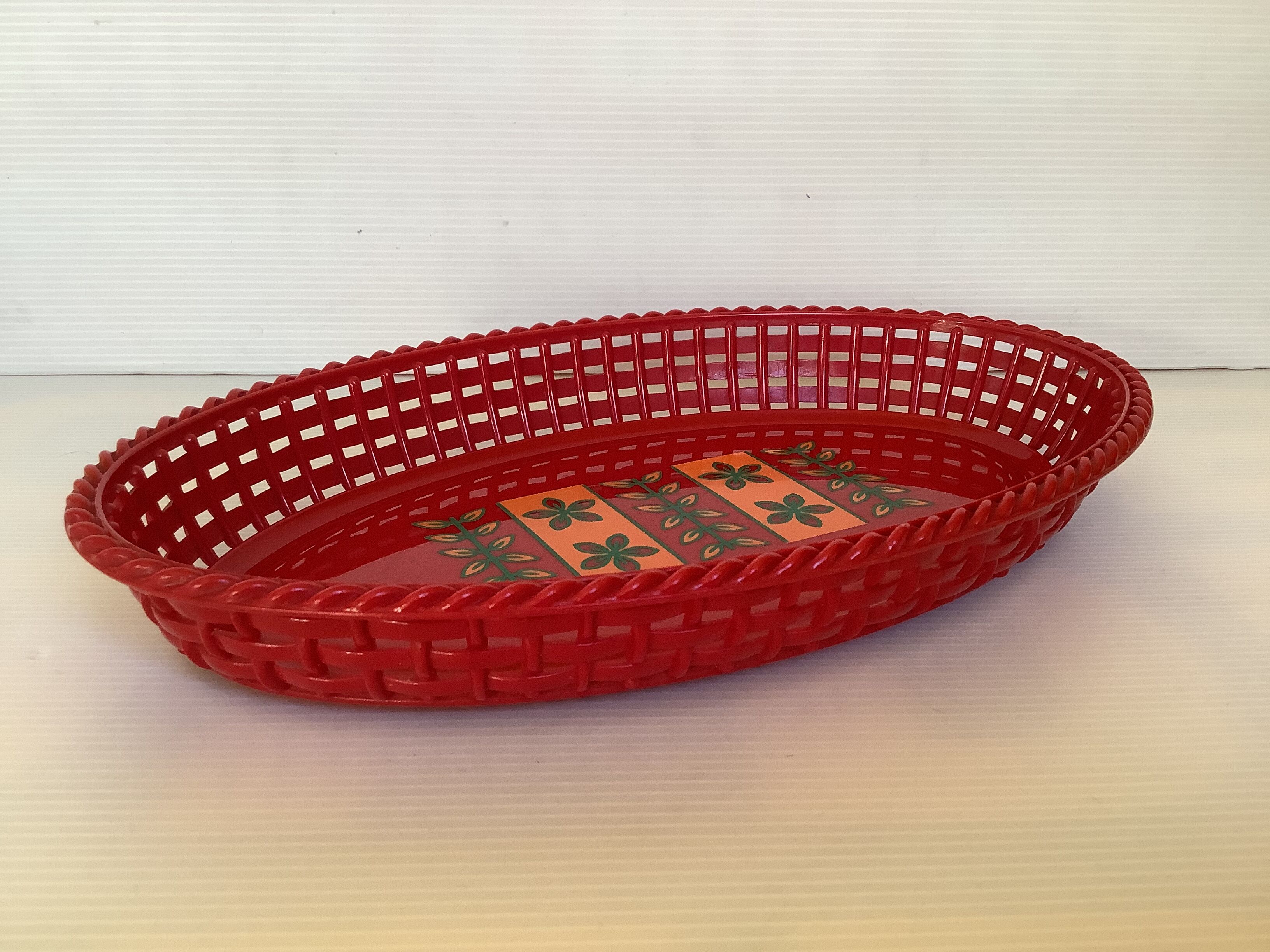 Red oval basket