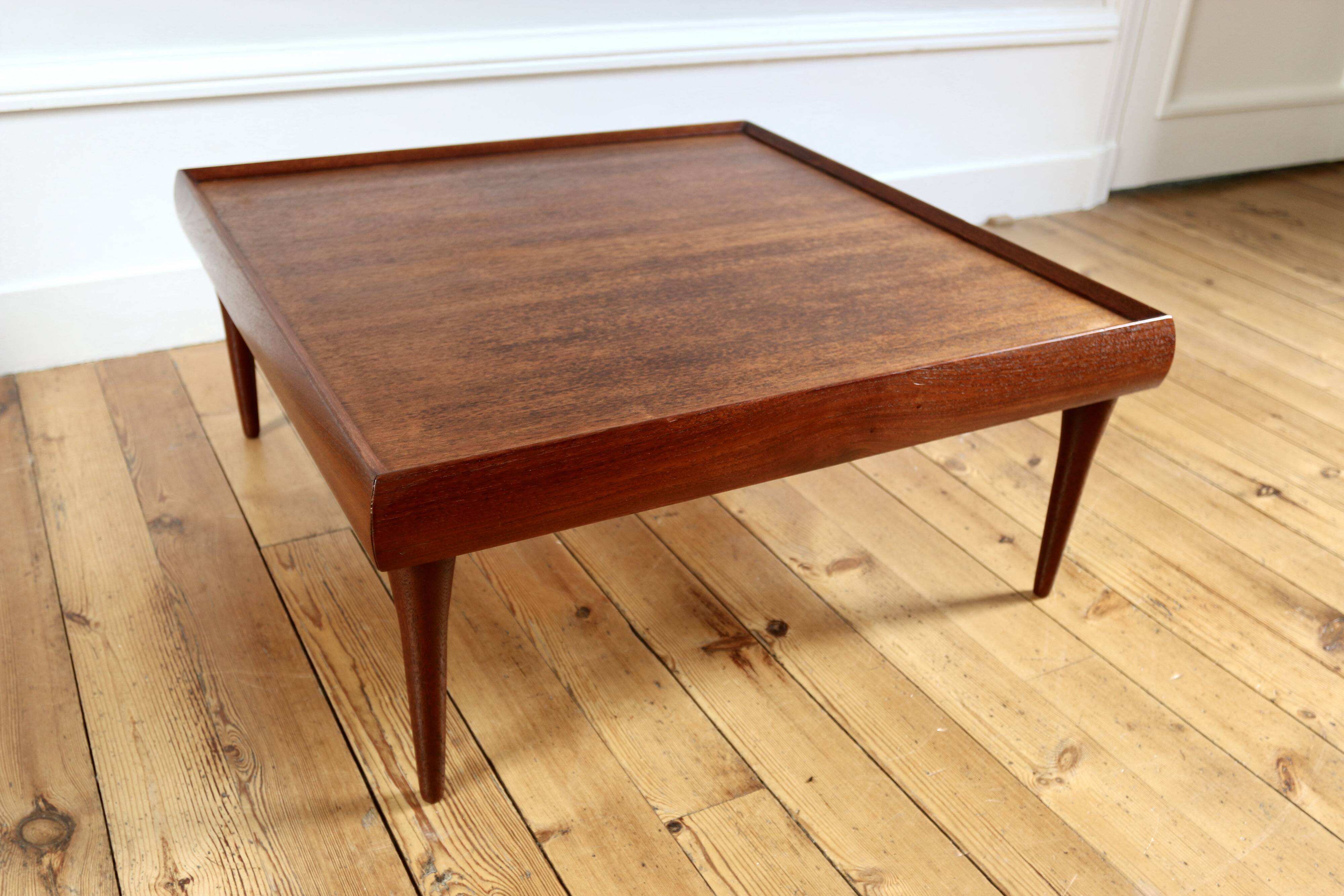 Scandinavian low table vintage teak Bramin 1960