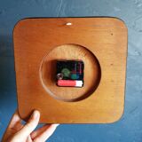 Clock formica vintage clock square wall silent "Blue Silver Sky"