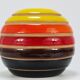 Vase boule en céramique rayé Aldo Londi Bitossi, Italie, 1960s