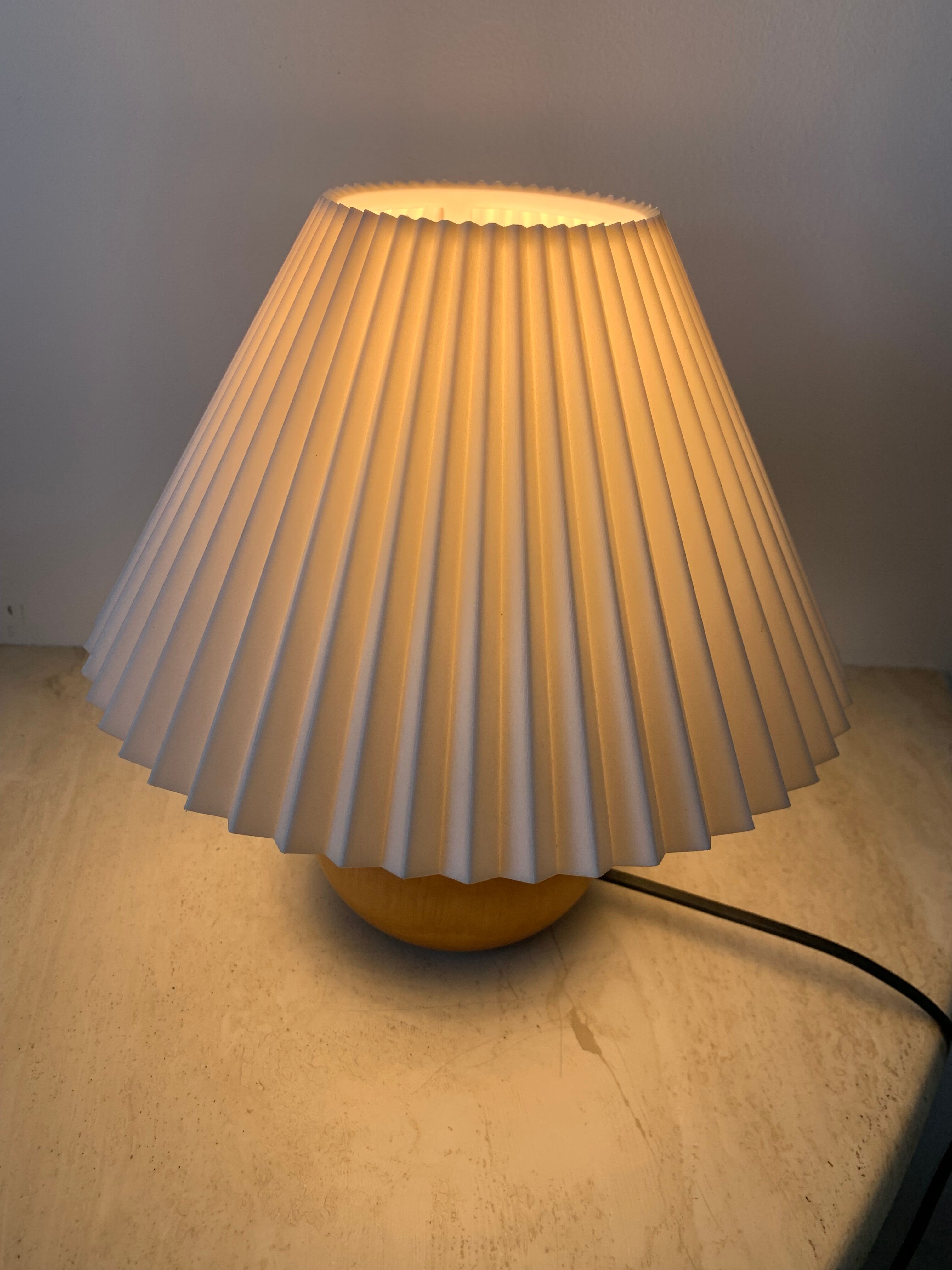 Solid wood bedside lamp