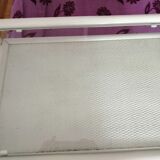 Rattan and canning bedside table