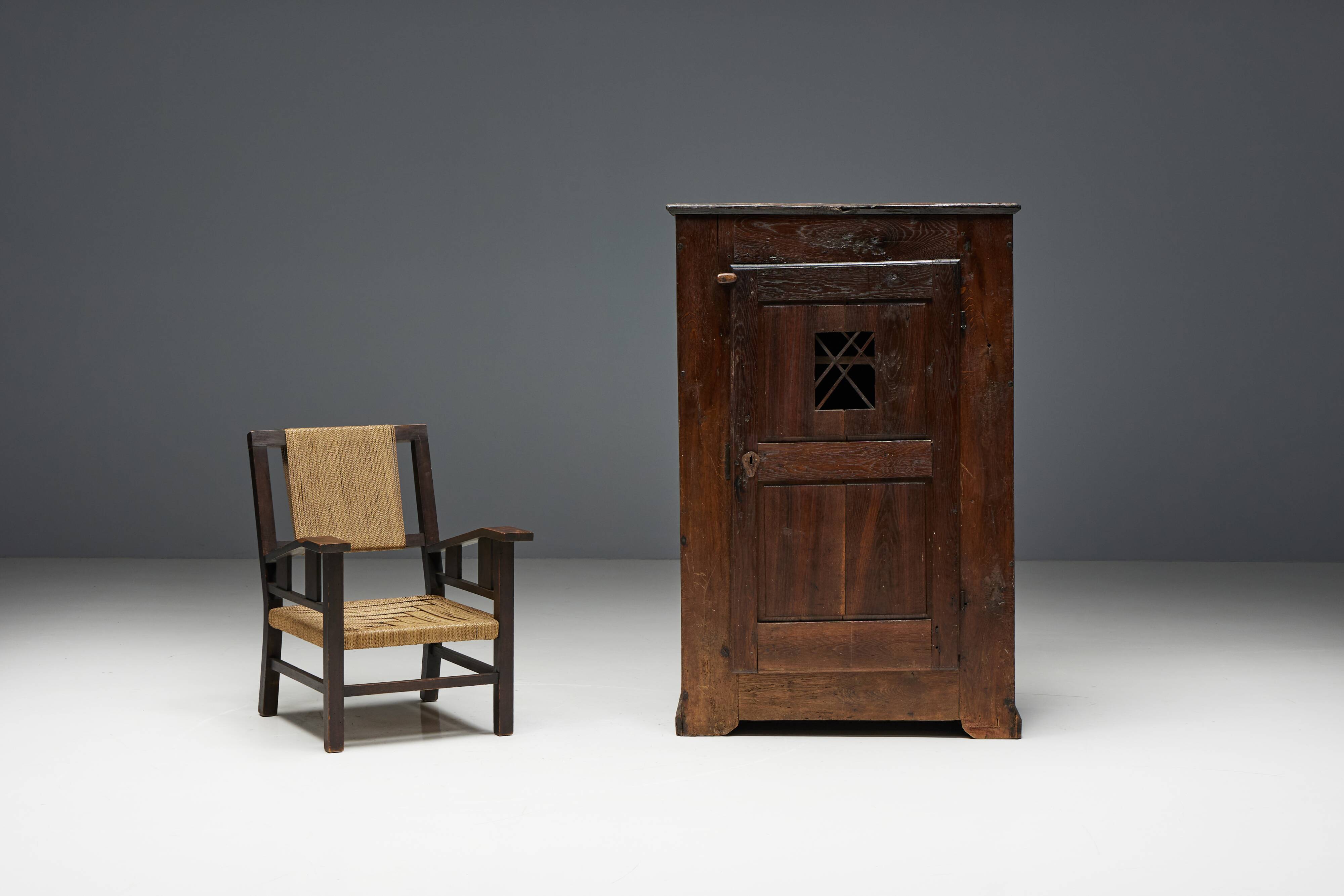 Primitive Wabi Sabi Cabinet, France, 19th Century